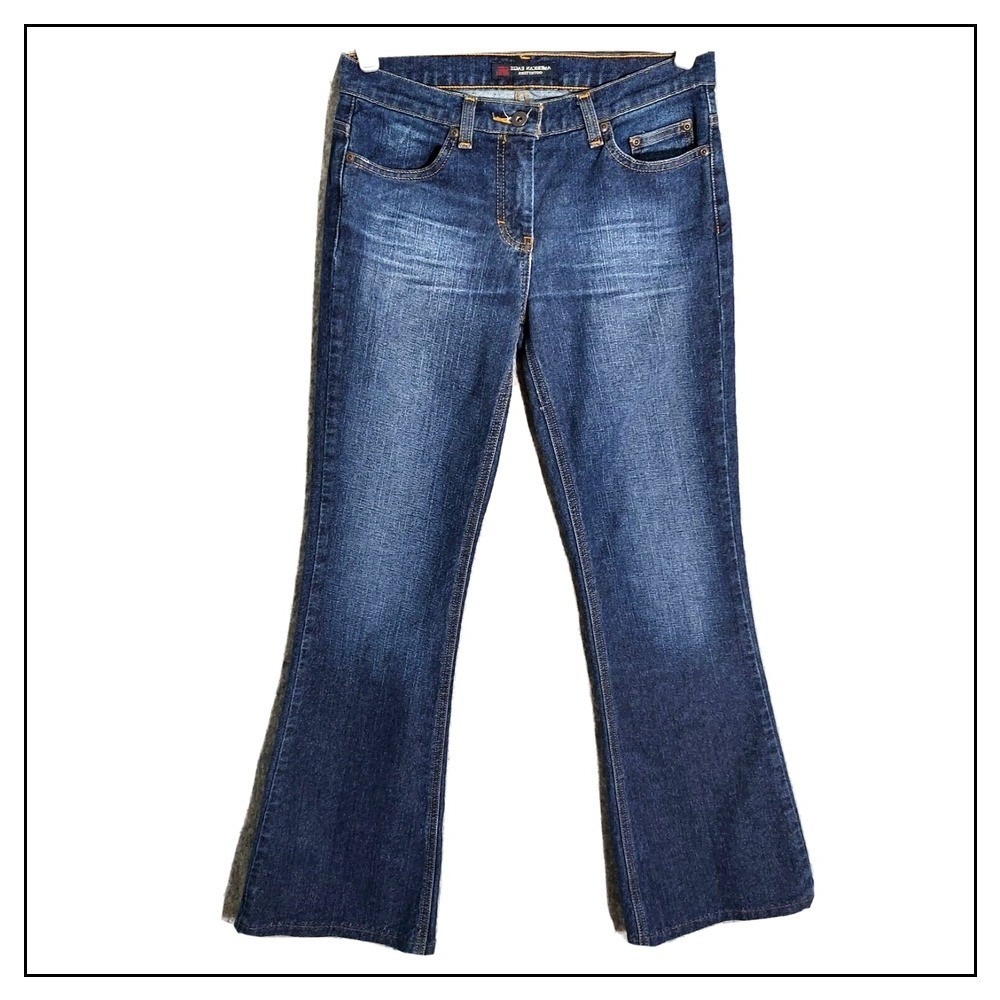 Y2K American Eagle Women Jeans 4 Retro Bootcut Low‎ Rise Dark Wash Bella Swan